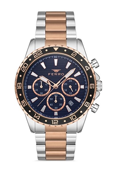 FERRO Rose Ve Gümüş Çelik Kordon Erkek Kol Saati Fm31927a-e2 Fm31927a-e2