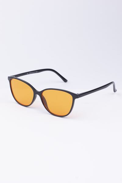 TARSS Black Orange Glass Sunglasses