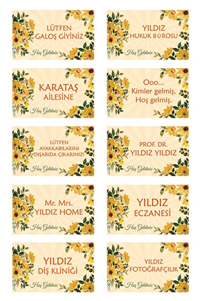 Vagonik Kişiye Ve Firmaya Özel Tasarım Dijital Baskılı 50x70cm Dekoratif Çok Amaçlı Iç Ve Dış Kapı Paspası