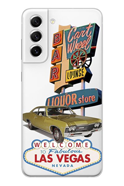 shoptocase Galaxy S22 Uyumlu Şeffaf Las Vegas Telefon Kılıfı