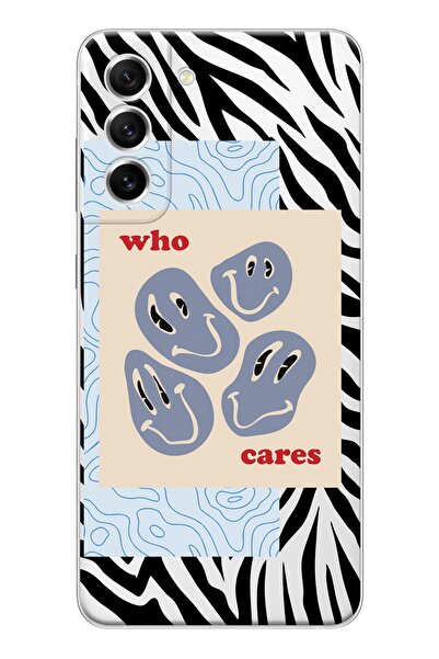 Transparent Who Cares Phone Case Compatible with Galaxy S21fe