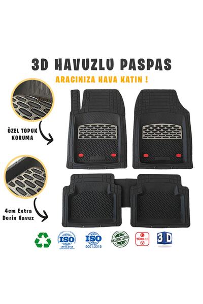 Genel Markalar Opel Astra H Uyumlu Karbon 3d Ekstra Derin Havuzlu Paspas Seti