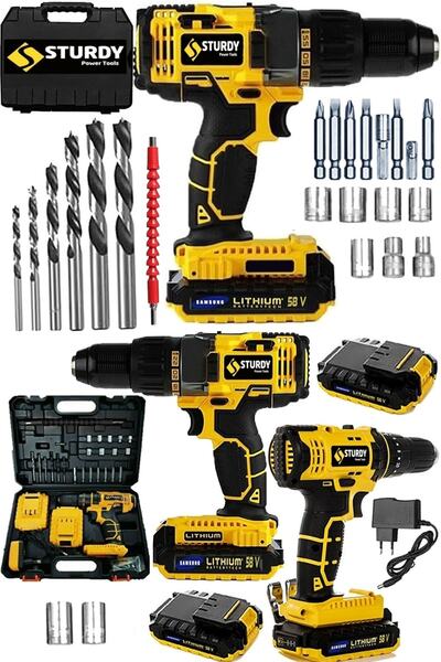 Sturdy Japon Tech. X-face 58 V 8 Ah Darbeli Bakır Sargı Metal Şanzıman Çift A...