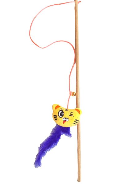 Be Cat Plush Yellow Cat Toy with Bells Cat Fishing Rod