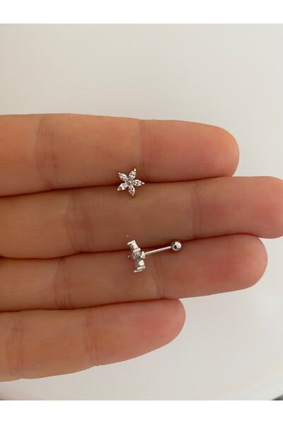 Arescollection Cerrahi Çelik Tragus Helix Lobe Uyumlu Piercing