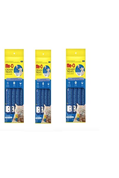 me-o Meo Creamy Tavuk & Ciğer Ile Keçi Sütlü Kedi Ödülü 4x15 Gr 3 Adet