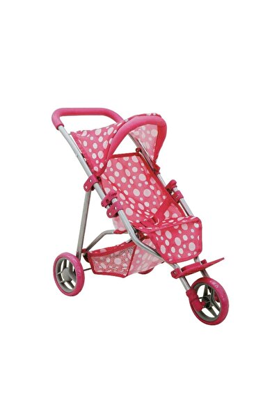 Barbie 3 Tekerlekli Metal Puset (puantiyeli)