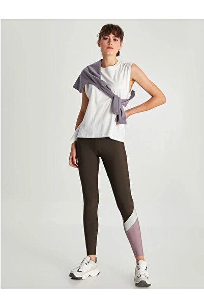 LC Waikiki Γυναικείο αθλητικό κολάν LCW Active αντίθεση χρωμάτων με ελαστική μέση