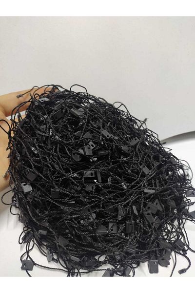MEHMET OTOMOTİV HIRDAVAT Black Locking Tag Rope, Hanging Card Rope, Locking Rope
