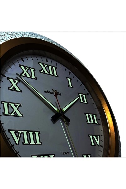 M3DECORİUM Gece Parlayan Fosforlu Çatlatma Beyaz Çerçeve Bombe Ön Camlı Roma ...