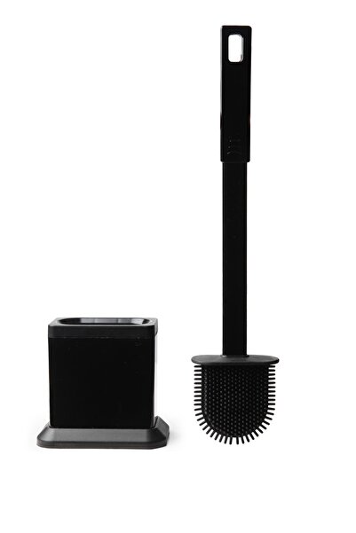 Siliwax فرشاة تواليت سيليكون مربعة سوداء من ماستر