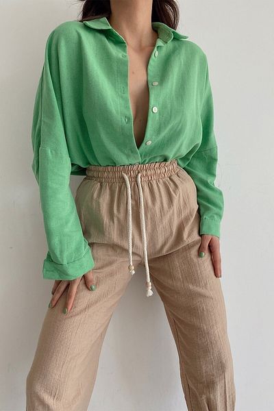 Lady Pixie Women's Elastic Waist Pleated Trousers