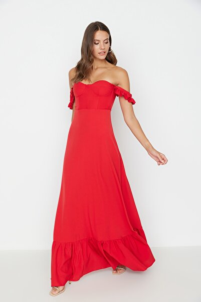 Trendyol Collection Evening & Prom Dress - Red - Bodycon