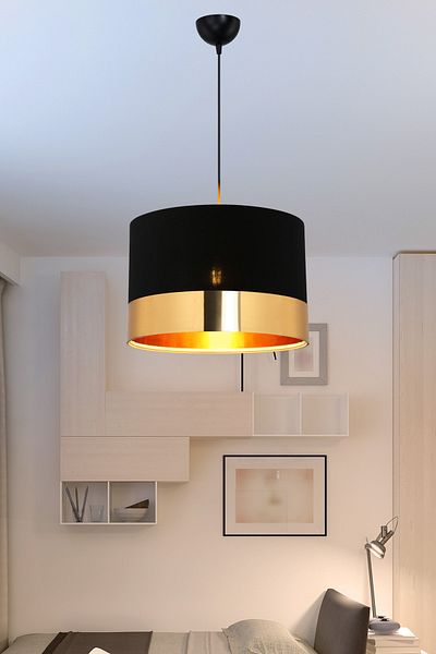 Gloria Montreal Black Gold Single Pendant Lamp