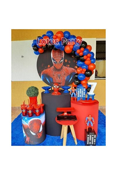 LOTUS PARTY 80 Pieces Spiderman Themed Balloon Chain Set ( Navy Blue - Black ...