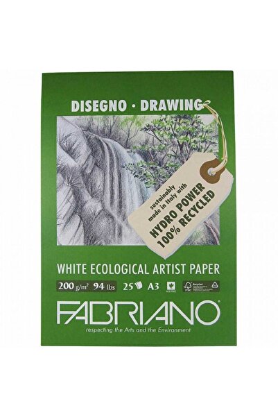 Fabriano Білий екологічний художній папір з натуральною текстурою 200 г/м² Бл...