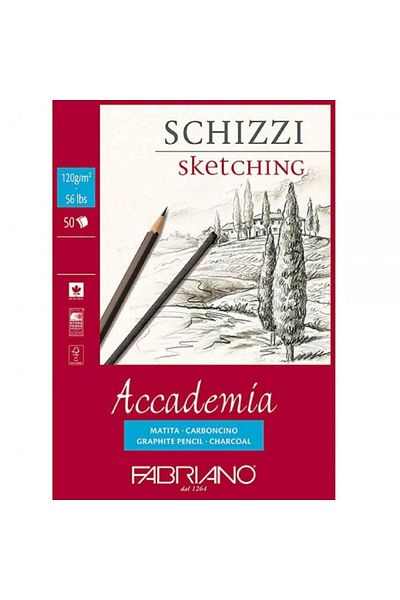 Fabriano Accademia Schizzi 120gr Sketch Drawing Block A3 50 Sheets (29.7x42cm)