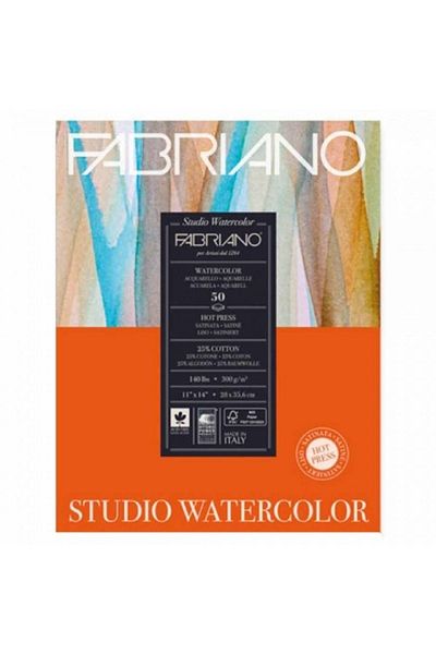 Fabriano Bloc de culoare acuarelă presat la cald 300gr 50 coli 28x35,6cm