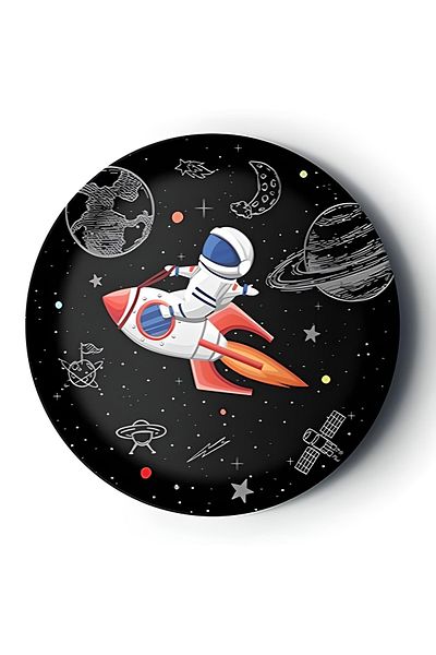 Mini Parti 8-piece Space Themed Cardboard Plate Store