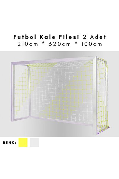 ÖZBEK Futbol Kale Filesi - Halı Saha Kale Ağı 210 * 320 * 100cm (2 Adet File)