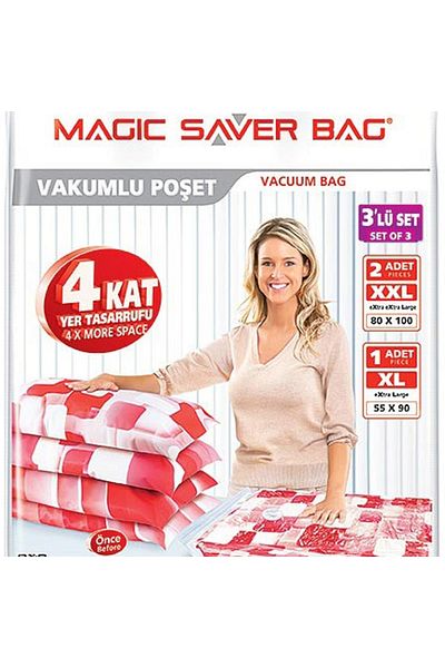 Magic Saver Bag 3-piece Vacuum Storage Bag - Comfortable and Technological Design