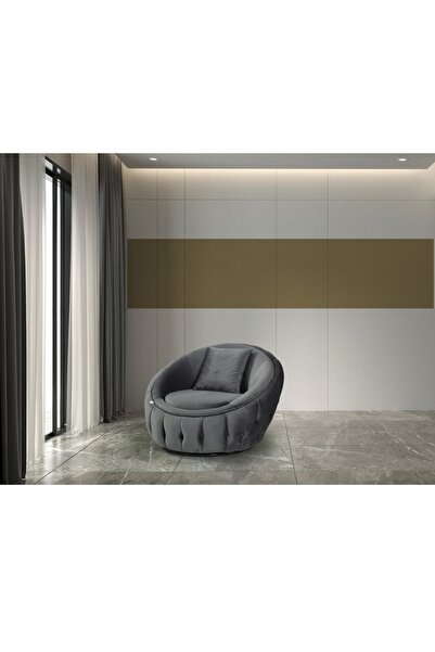 ÇINAR MOBEL Lucasso Capitoneli Berjer Tekli Kanepe Ahşap Kasalı Berjer