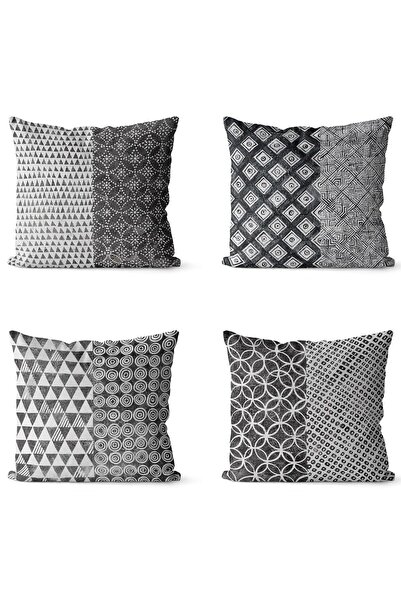 EVPANYA Etnički afrički crteži Sa deznom dvostrani Štampano 4-dijelni Navlaka...