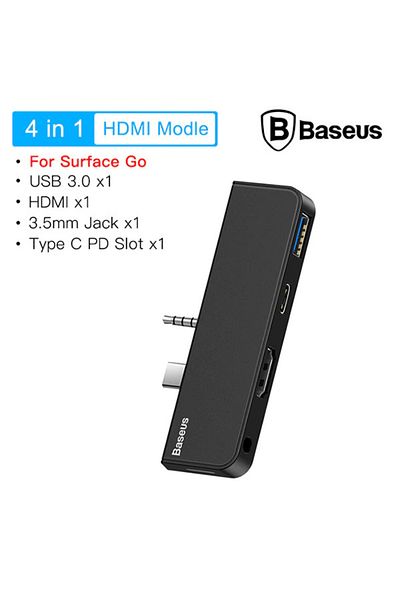 Baseus سطح المحور متعدد الوظائف (نوع c+صوت إلى HD4K+USB3.0+نوع c(بيانات)+أوديوك