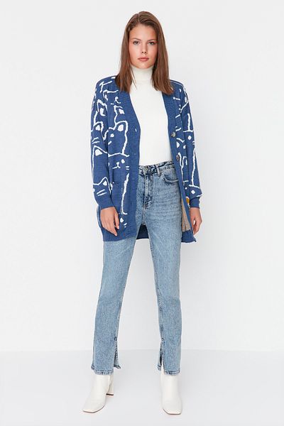 Trendyol Modest Cardigan - Navy blue - Regular fit