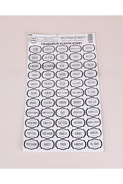 Bastonlu Fenomen Mutfak Etiketi Şeffaf