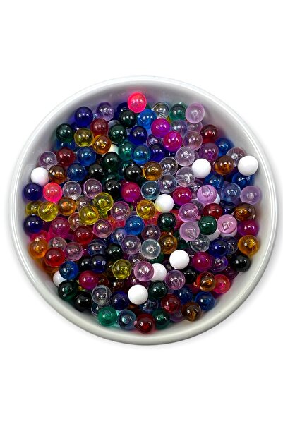 MİR 6 Mm Deliksiz Kabak Boncuğu Su Kabağı Boncuğu Karışık Renk (100 Gr - 875 ...