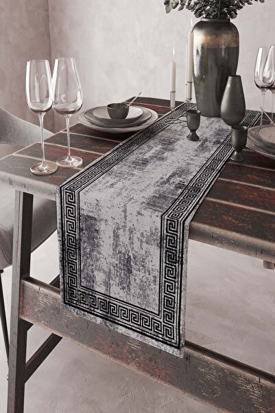 Viva Home 40x140cm Premium Thai Feather Patterned Stain Runner - Față de masă din material care nu absorbă apă Rnr324