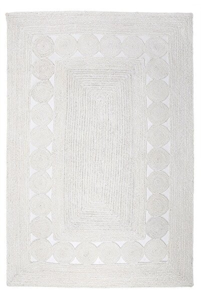 MYHOME HALI Urban Jüt Halı U102 %100 Naturel El Dokuma Beyaz