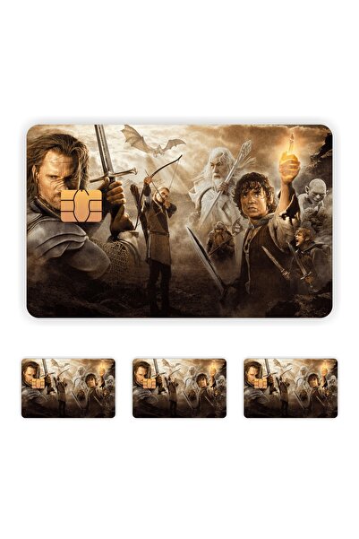 Quart Aksesuar 4 bucăți autocolant placat cu card Stăpâna Inelei