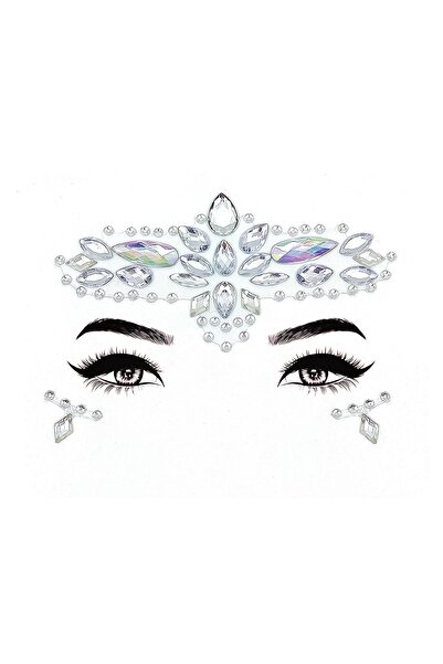 BP Tattoo Lotus Figürlü Holografik Kristal Yüz Taşı Face Sticker