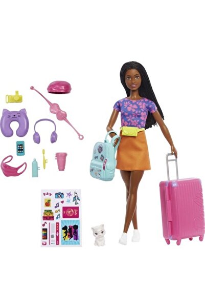 mattel Barbie Brooklyn Seyahat Bebeği Ve Aksesuarları Hgx55 Lisanslı Ürün