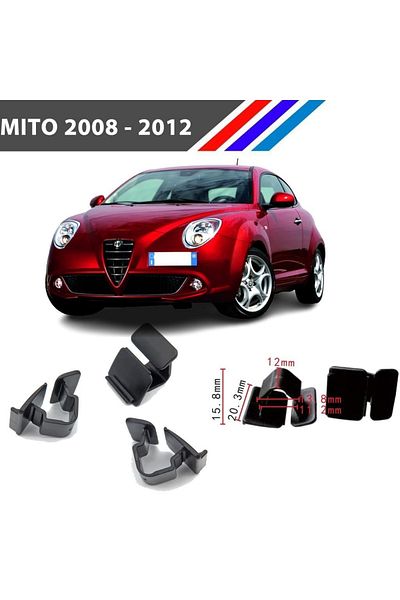 MEPARTS NVR Alfa Romeo Mito غطاء محرك السيارة المعزل كليب 25 قطعة حزمة 2008 - 2012
