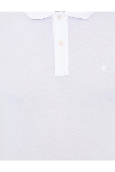 Pierre Cardin Beyaz Slim Fit Basic Polo Yaka T-sirt