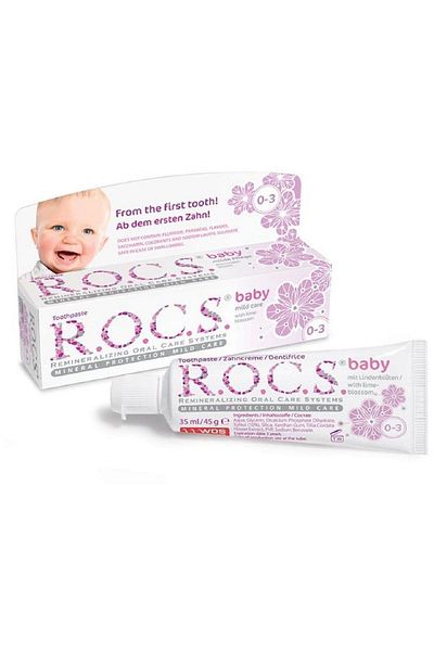 R.O.C.S. Brand: Rocs Toothpaste with Linden Essence 0 - 3 Years 35 Ml Category: Toothpaste