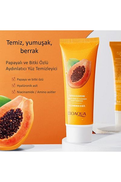 Bioaqua Brightening Facial Cleanser with Papaya and Plant Extract 100 Gr