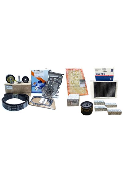 MAİS Megane 2 1.6 16v Komple Bakım Seti Triger Devirdaim Buji Filtre K4m Uyumlu