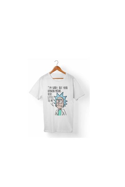 CONSTRAİN Alfa Tshirt Unisex Beyaz Rick And Morty Tişört B6170
