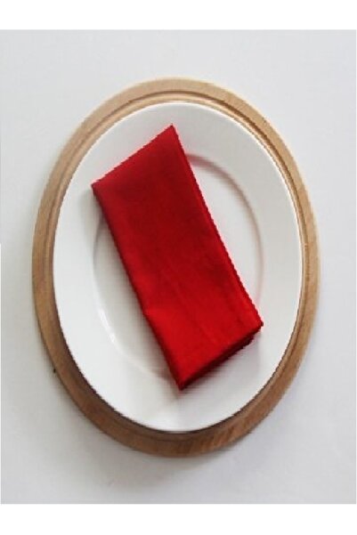 Çizgikare منديل قماش بلون أحمر 6 قطع