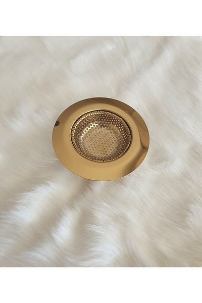 LOVYCO Gold Stainless Steel Sink Strainer Diameter: 9 Cm
