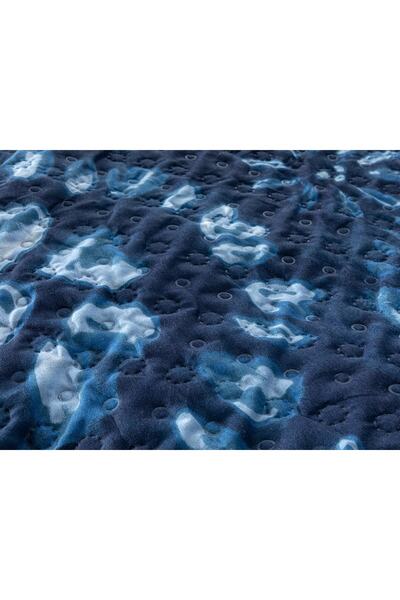 English Home Island Breeze Tek Kişilik Çift Taraflı Yatak Örtüsü 160x220 Cm Indigo