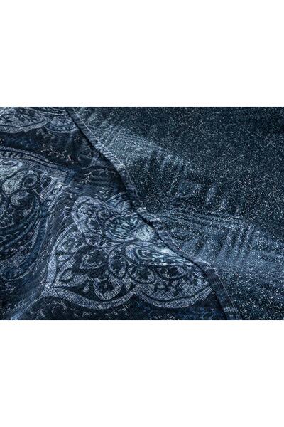 English Home Deep Damask Çok Amaçlı Tek Kişilik Yatak Örtüsü Takımı 160x220 Cm Lacivert