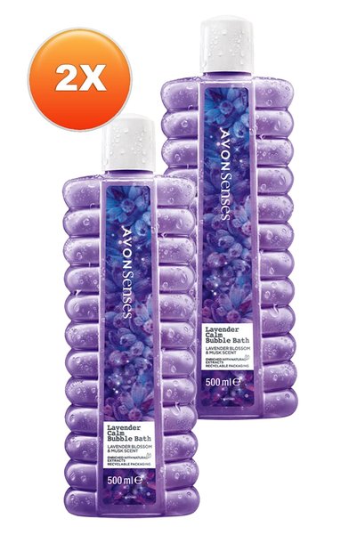 AVON Senses Lavender Calm Lavanta Kokulu Banyo Köpüğü 500 Ml. İkili Set