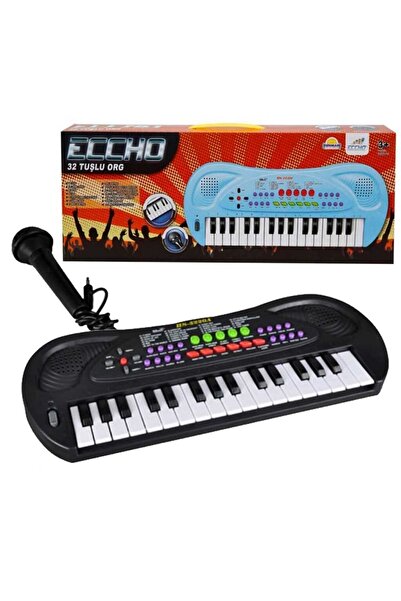YıldızDükkan Kutulu Mikrofonlu 32 Tuşlu Org Çocuk Eğitici Piyano Müzik Oyun Seti