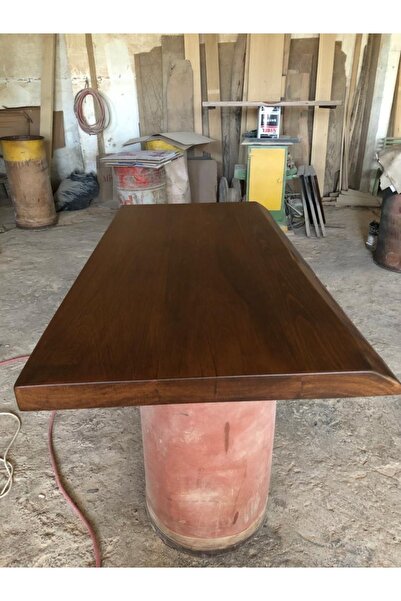 Bintaş Mobilya Ceviz Rengi Kütük Masa Tablası Kayın Ağacı 75x140.cm