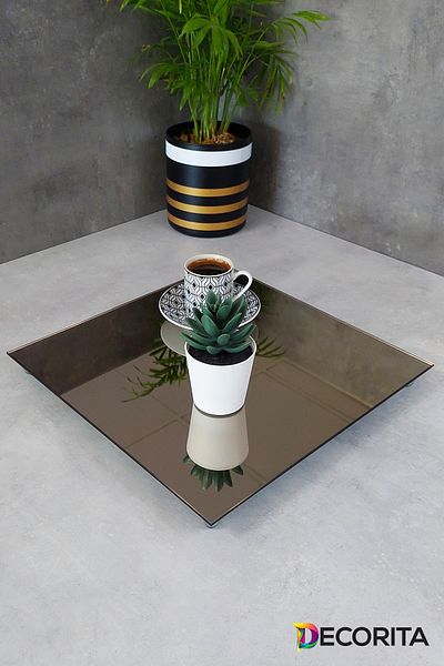 Decorita Mirror Presentation Tray| Bronze Mirror| Promise-engagement Tray| Square Mirror| 30cm X 30cm